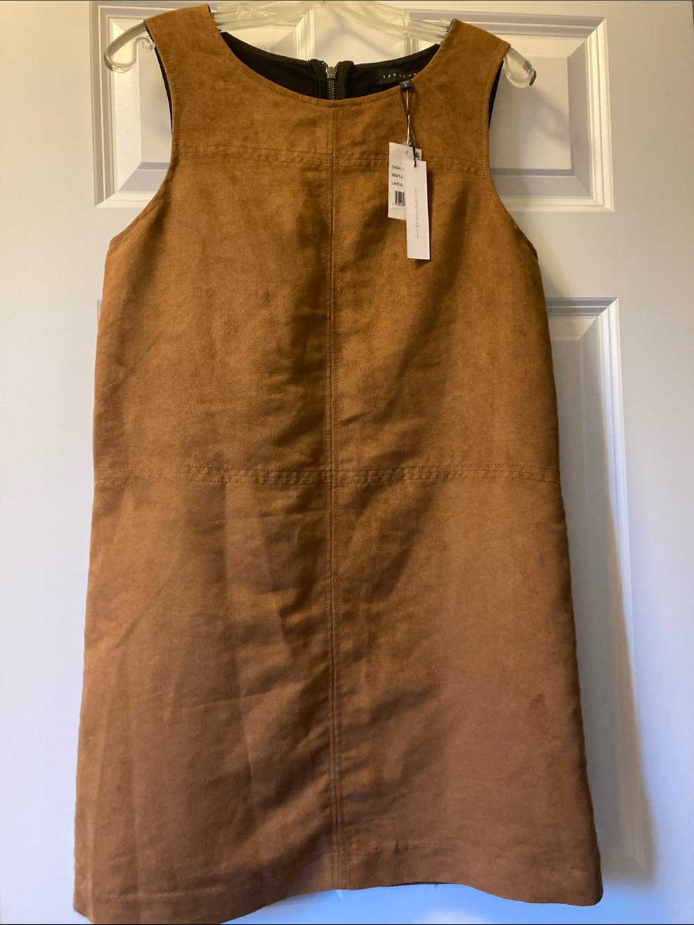 Sanctuary Maple Brown Suede-Look Dress - Picture 1 of 6
